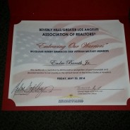 Beverly Hills Board of Realtors aka BH/GLAAR Recognition of Veteran Military Members