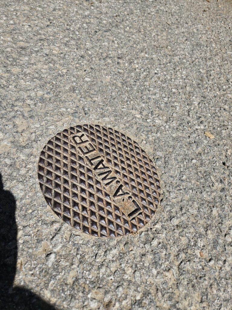 Utilities are in the street